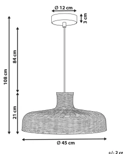 Loftlampe TAMARIN Rattan Naturlig