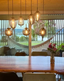 Loftlampe TARLO Glas Messing