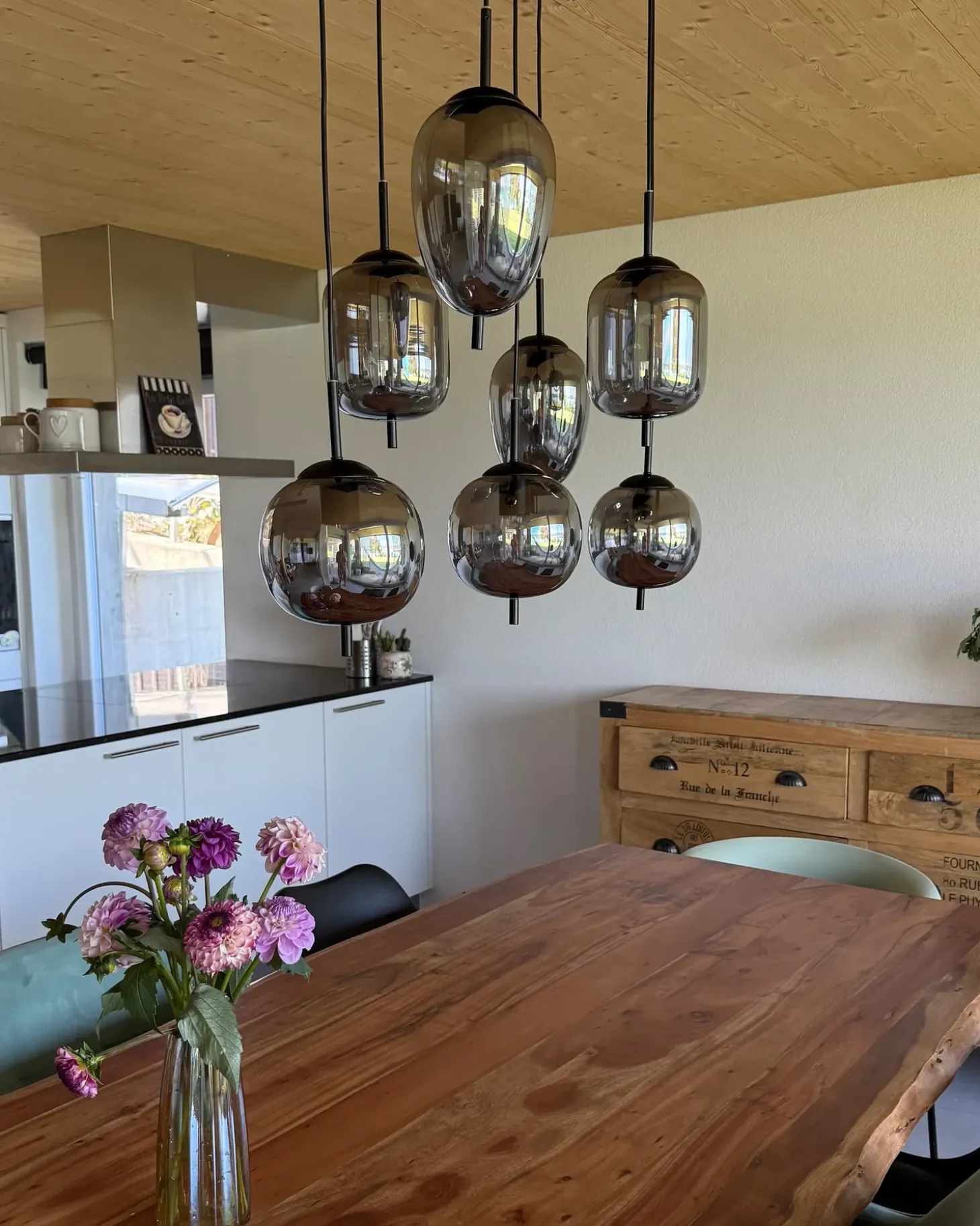 Loftlampe TARLO Glas Messing