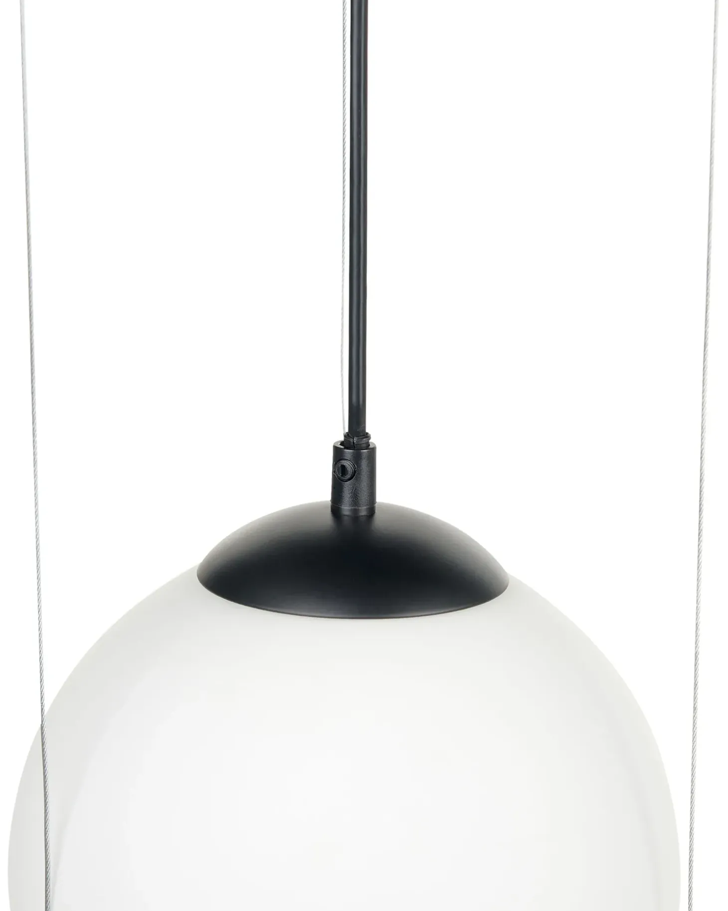 Loftlampe TOBINS Glas Sort