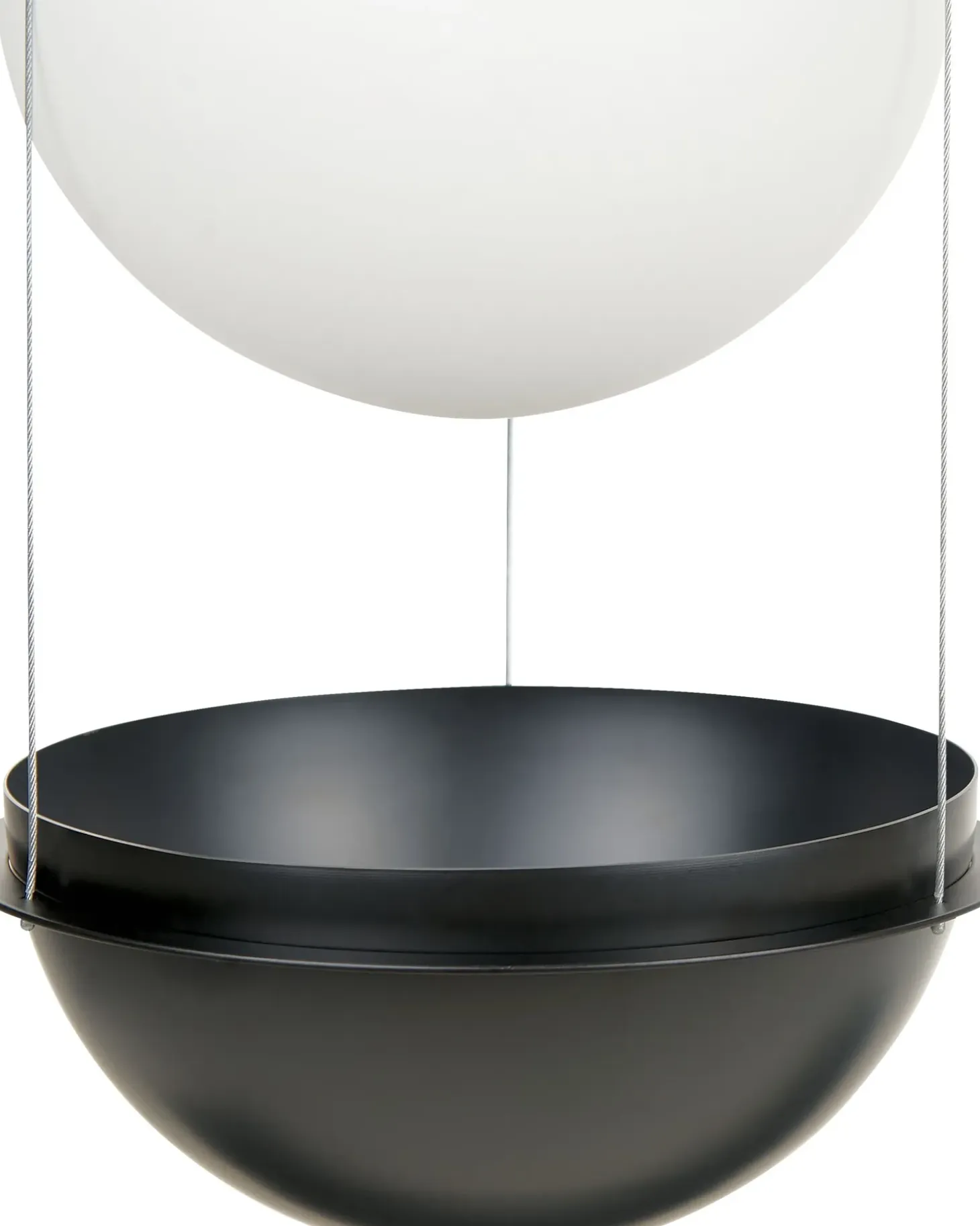 Loftlampe TOBINS Glas Sort