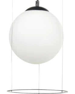 Loftlampe TOBINS Glas Sort