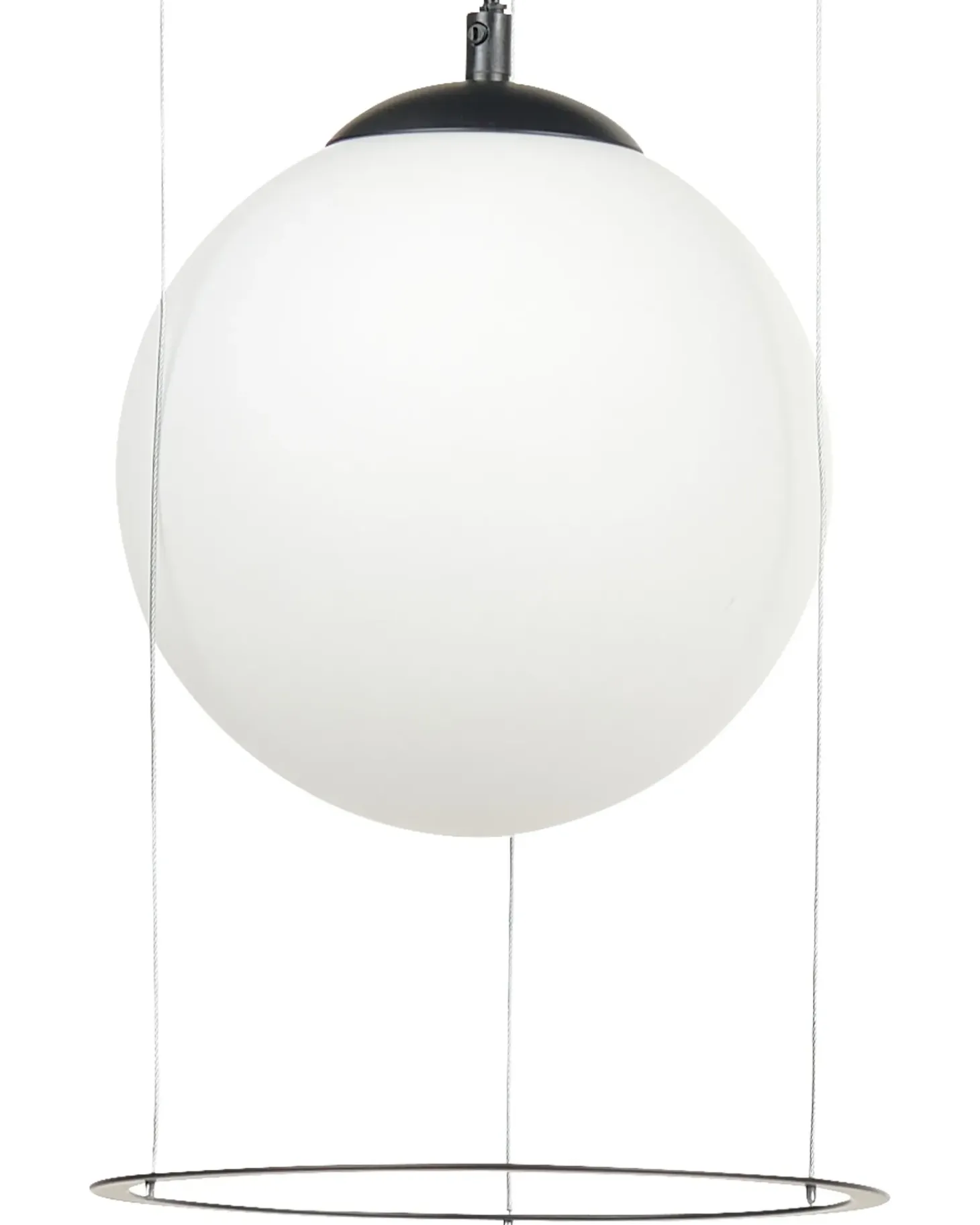 Loftlampe TOBINS Glas Sort