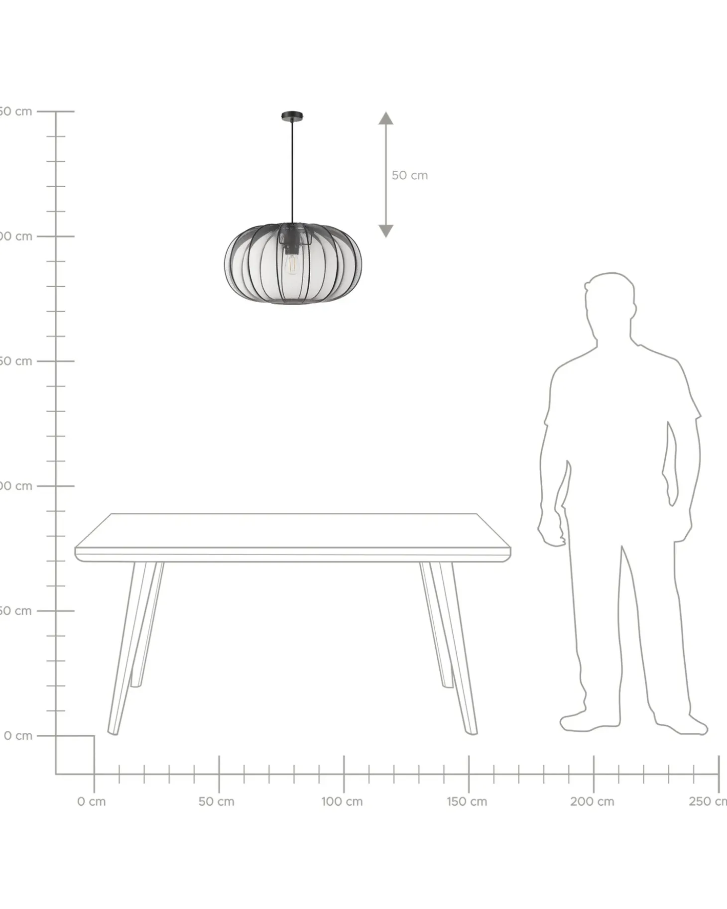 Loftlampe TOCUYO Sort