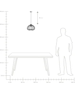 Loftlampe TORDINO Metal Sort