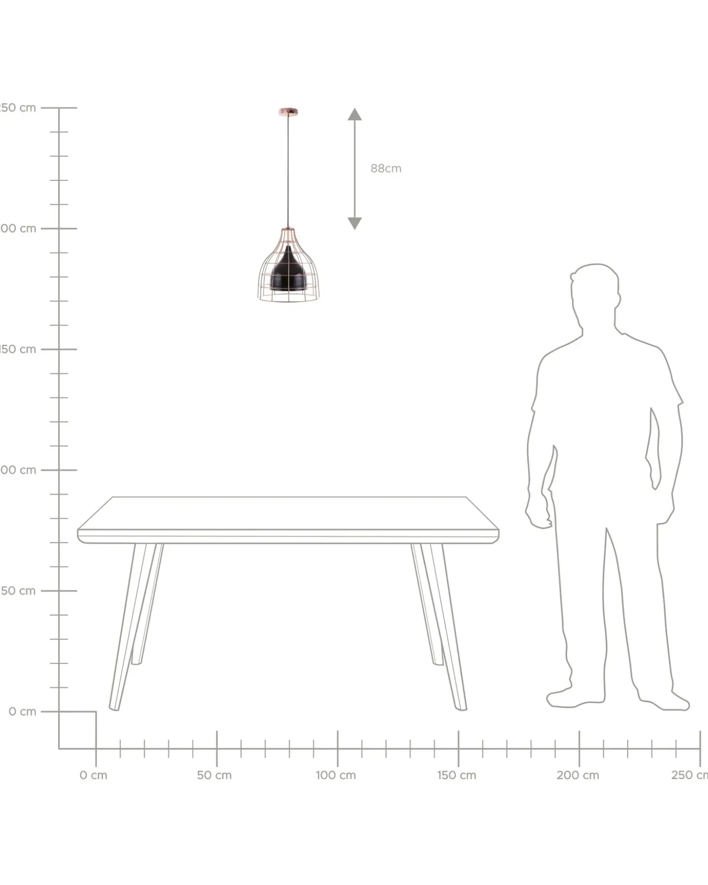 Loftlampe TRESA Metal Sort