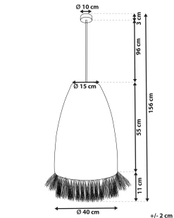 Loftlampe TUTONG Flet Naturlig