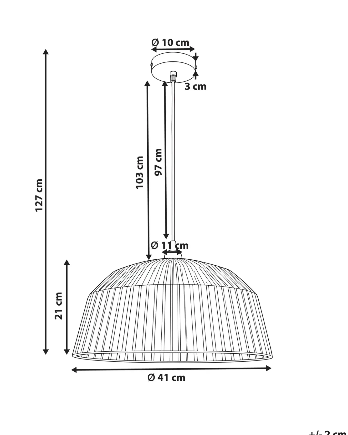 Loftlampe UMBA Flet Naturlig