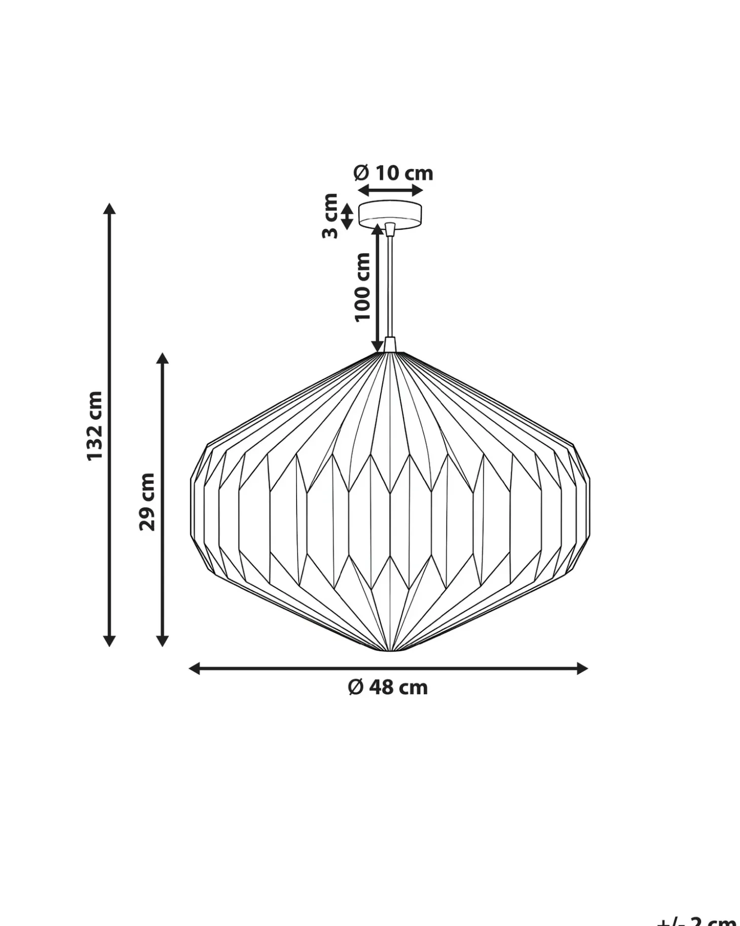 Loftlampe VISMAN Bomuld Beige