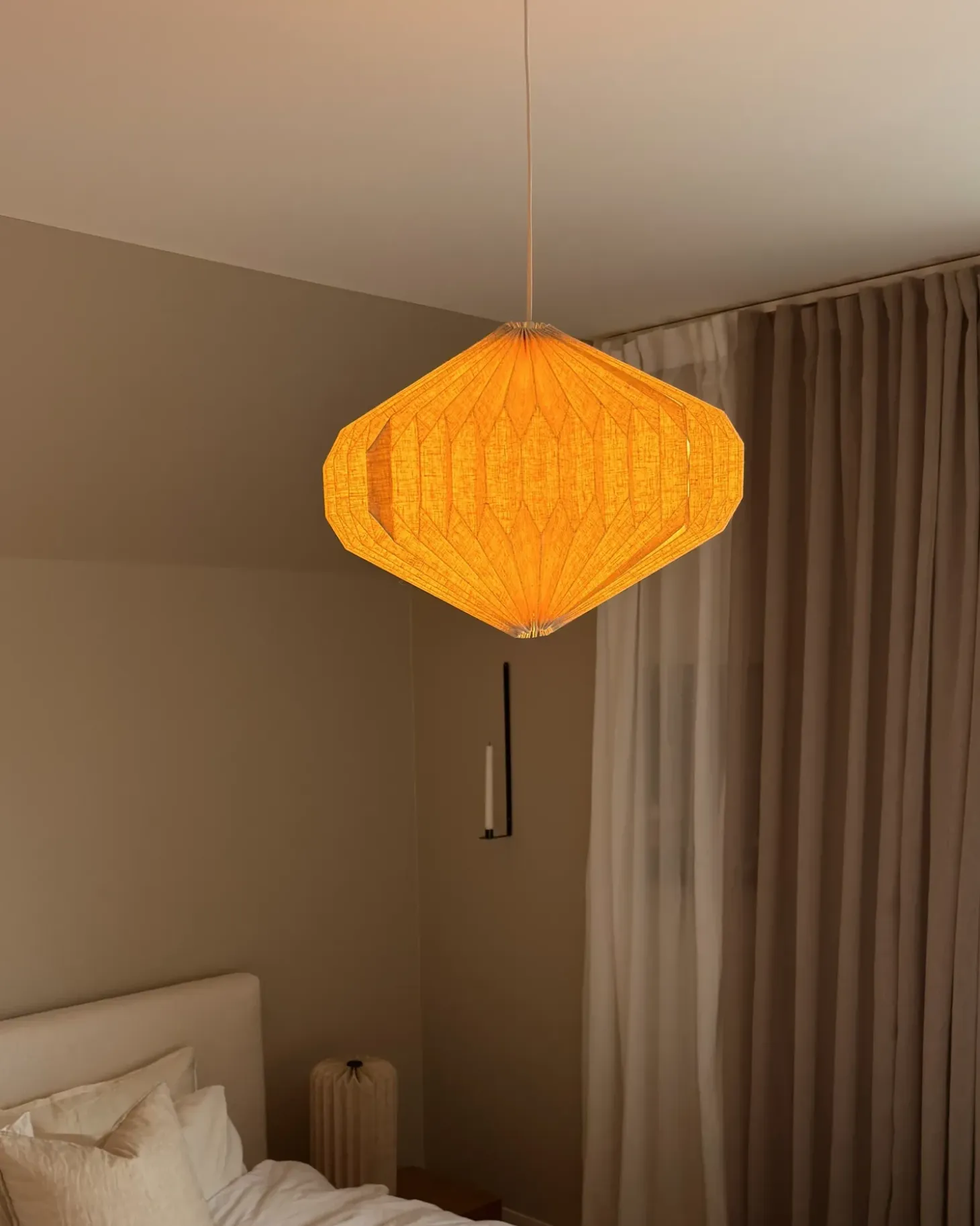 Loftlampe VISMAN Bomuld Beige