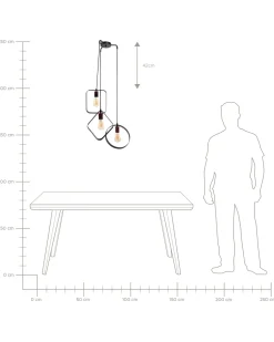 Loftlampe VOMANO Metal Sort
