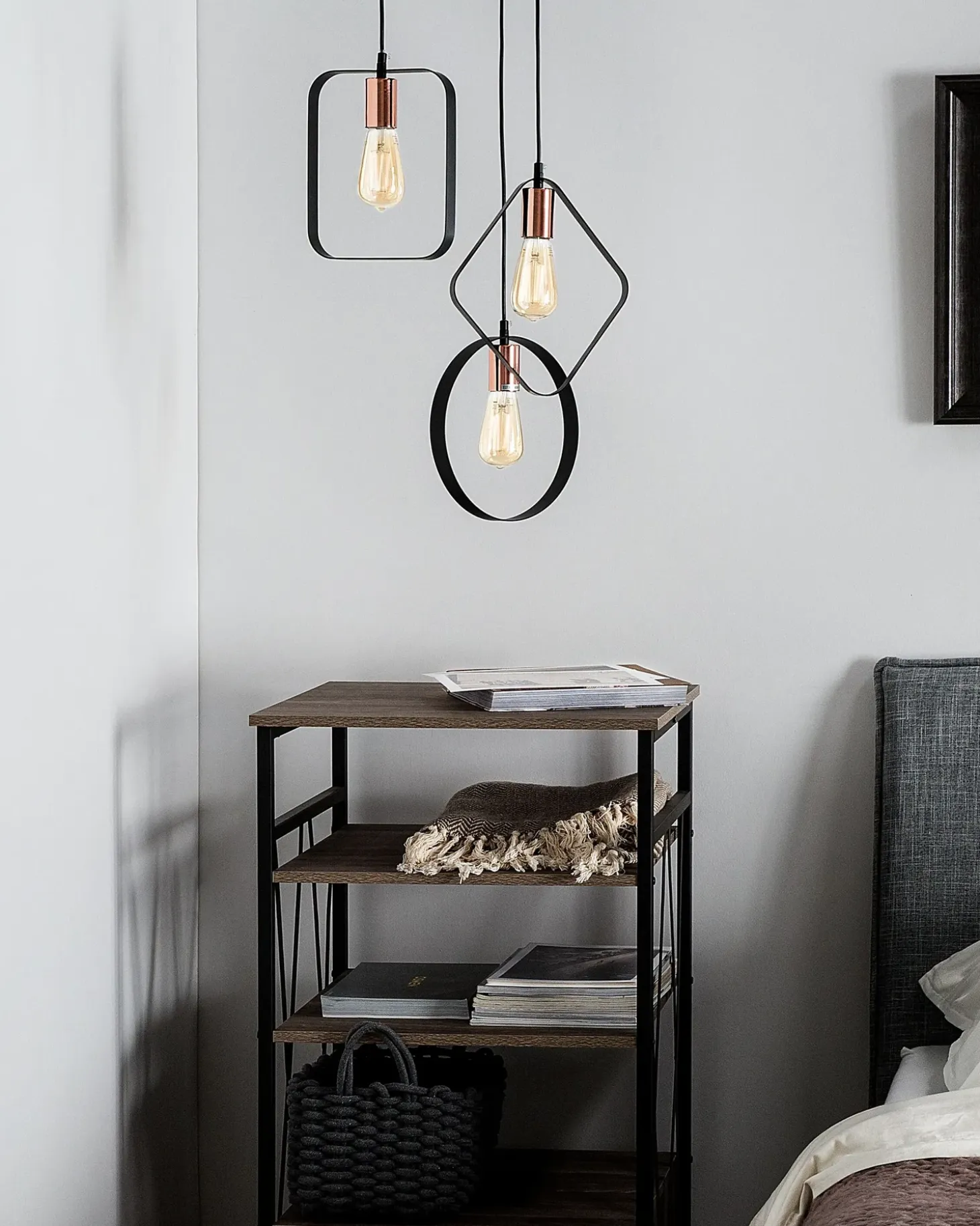 Loftlampe VOMANO Metal Sort