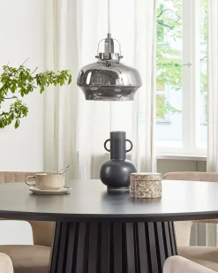 Loftlampe WILTZ Glas Lysegrå
