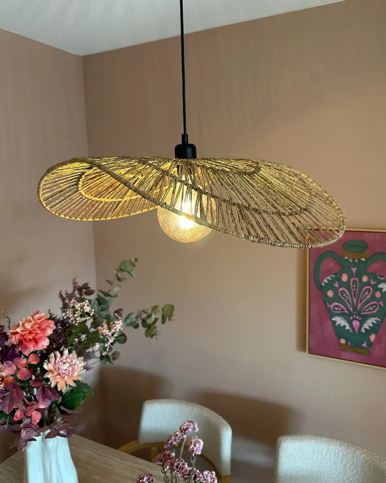 Loftlampe YAGUEZ Jute Naturlig
