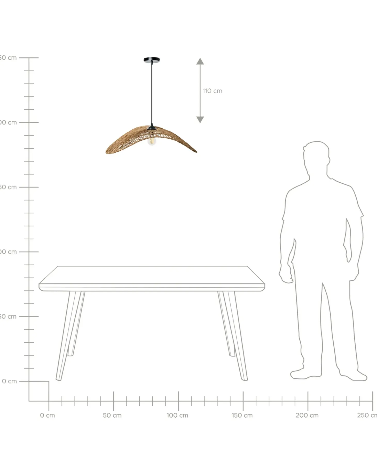 Loftlampe YAGUEZ Jute Naturlig