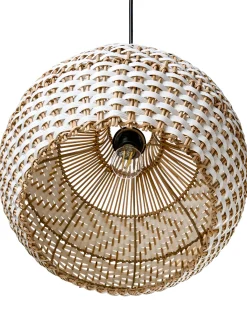 Loftlampe YAUCO Rattan Hvid