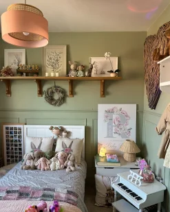 Loftlampe YUMURI Rattan Ferskenagtig lyserød