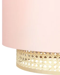 Loftlampe YUMURI Rattan Ferskenagtig lyserød