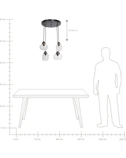 Loftlampe ZAYANDE Glas Lysegrå