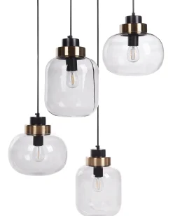 Loftlampe ZAYANDE Glas Lysegrå