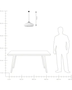 Loftlampe ZULIA Syntetisk materiale Hvid