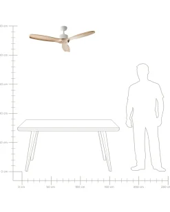 Loftsventilator ARANI Med fjernbetjening Lysebrun