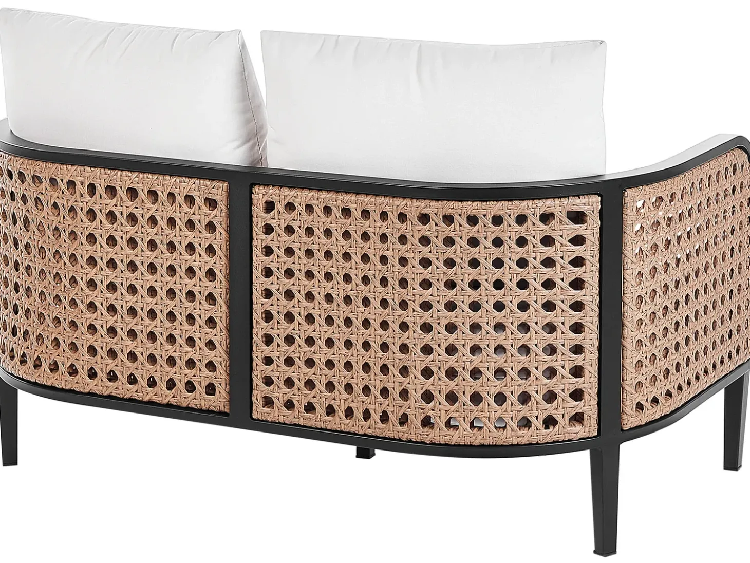 Loungesæt med bord 2 personers MONTEFALCO Metal Hvid