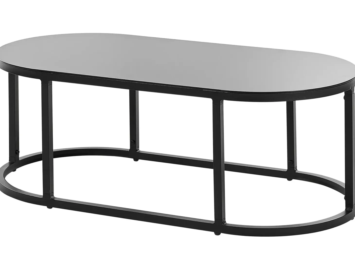 Loungesæt med bord 3 personers MONTEFALCO Metal Hvid