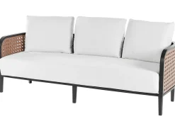Loungesæt med bord 3 personers MONTEFALCO Metal Hvid
