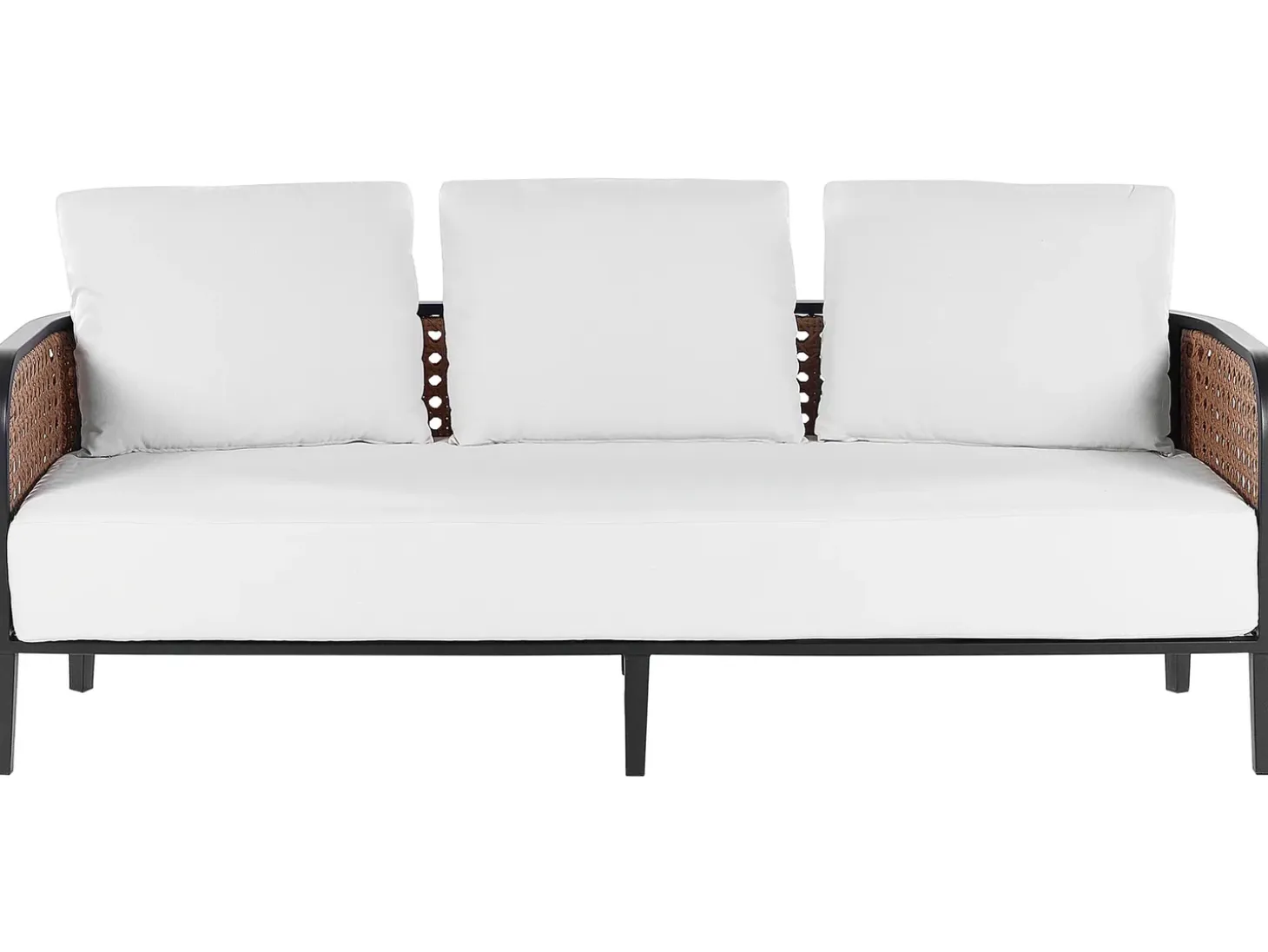 Loungesæt med bord 3 personers MONTEFALCO Metal Hvid