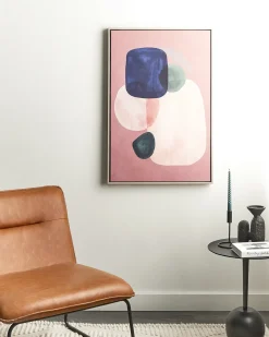 Lærred ADELFIA Abstrakt motiv 63 x 99 cm Multifarvet