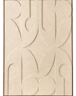 Lærred COLERAINE Abstrakt motiv Beige
