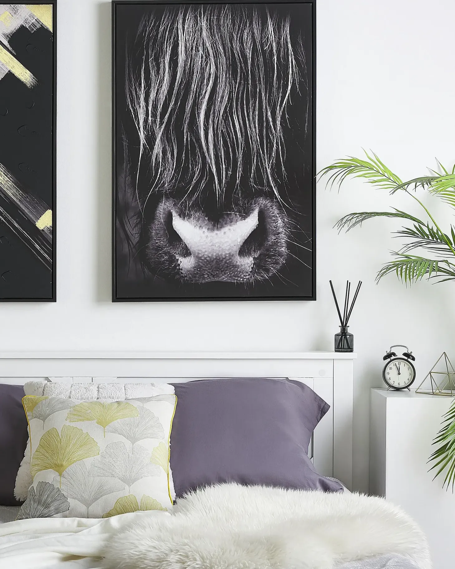 Lærred GALEATA Dyre motiv 63 x 99 cm Sort