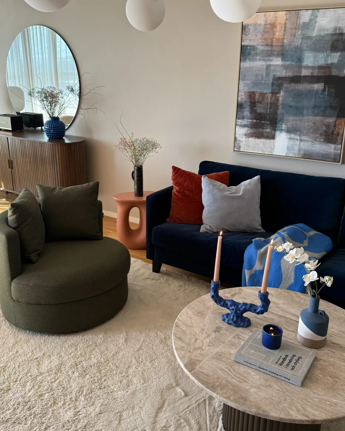 Lærred PULSANO Abstrakt motiv 83 x 103 cm Multifarvet