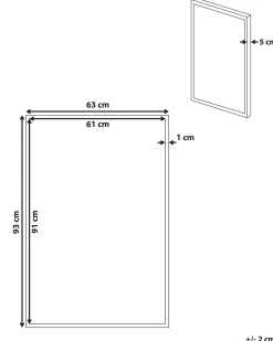 Lærred STATTE Abstrakt motiv 63 x 93 cm Sort