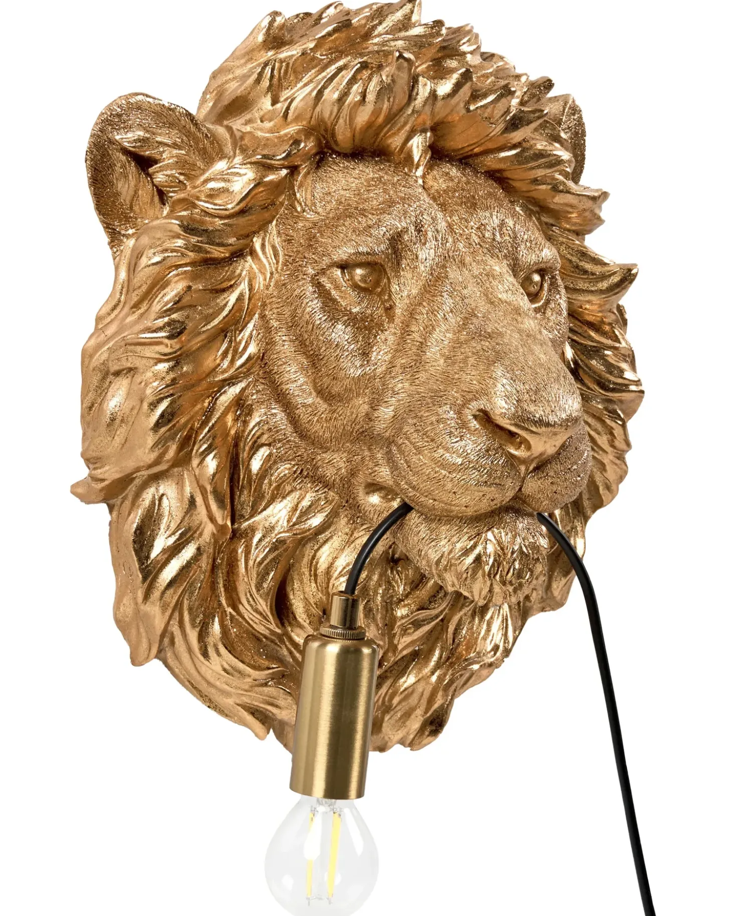 Løve Væglampe SIMBA Guld