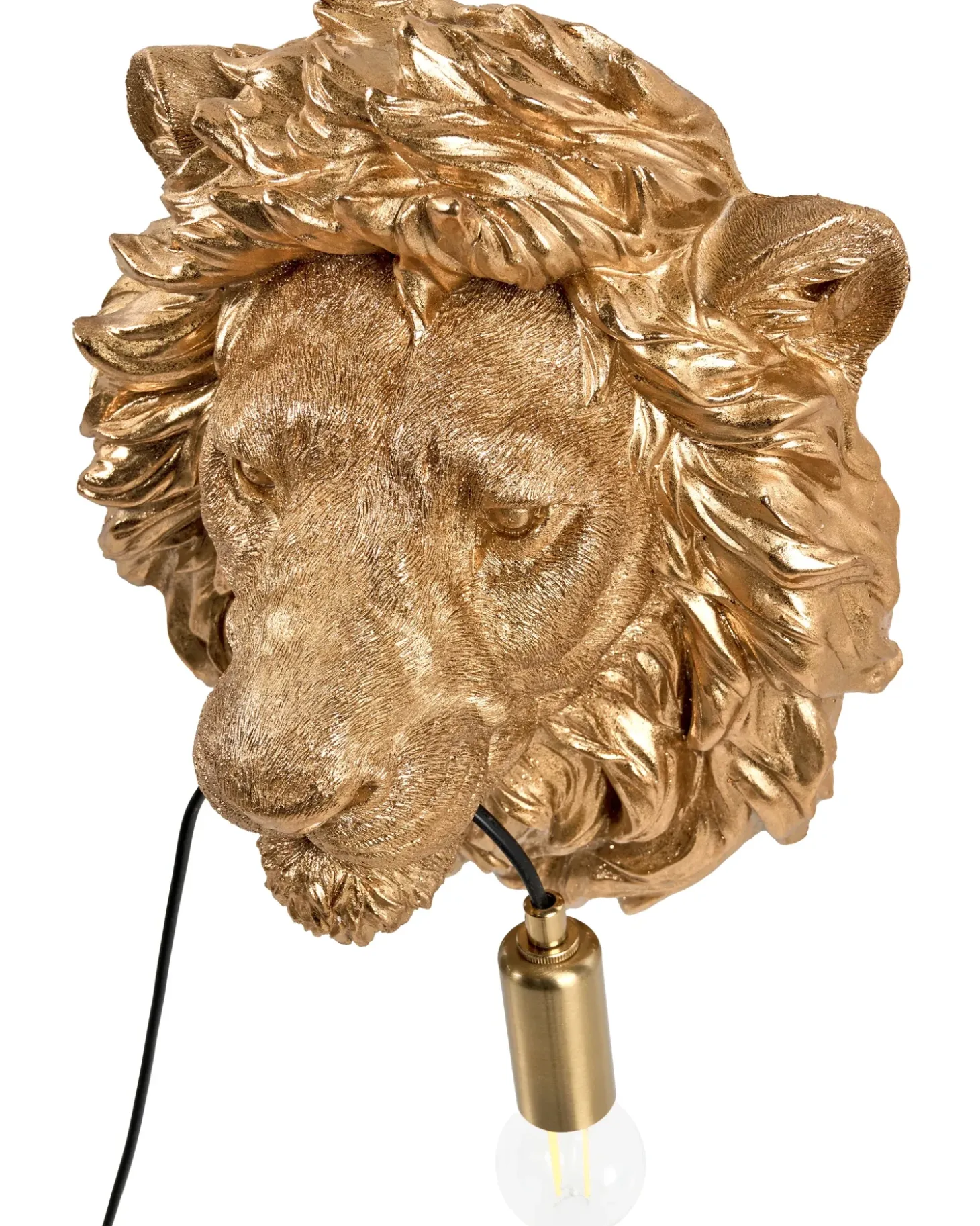 Løve Væglampe SIMBA Guld