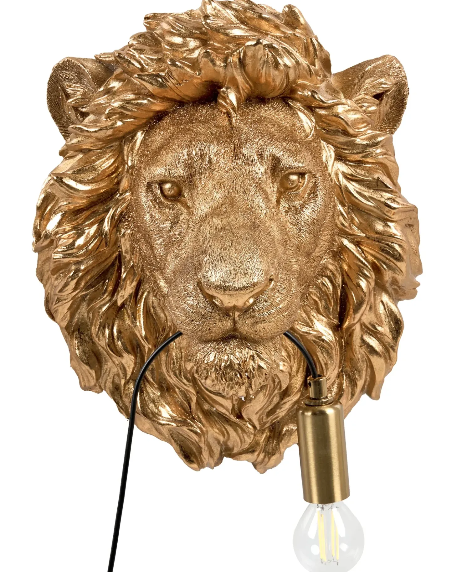 Løve Væglampe SIMBA Guld