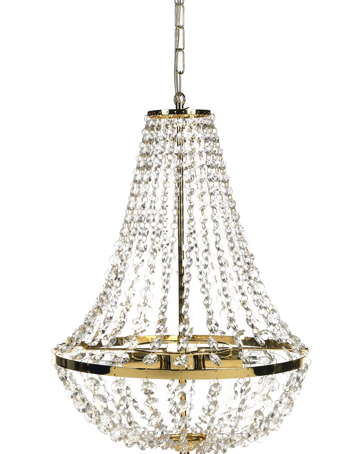 Lysekrone DIAMANTE Metal Guld