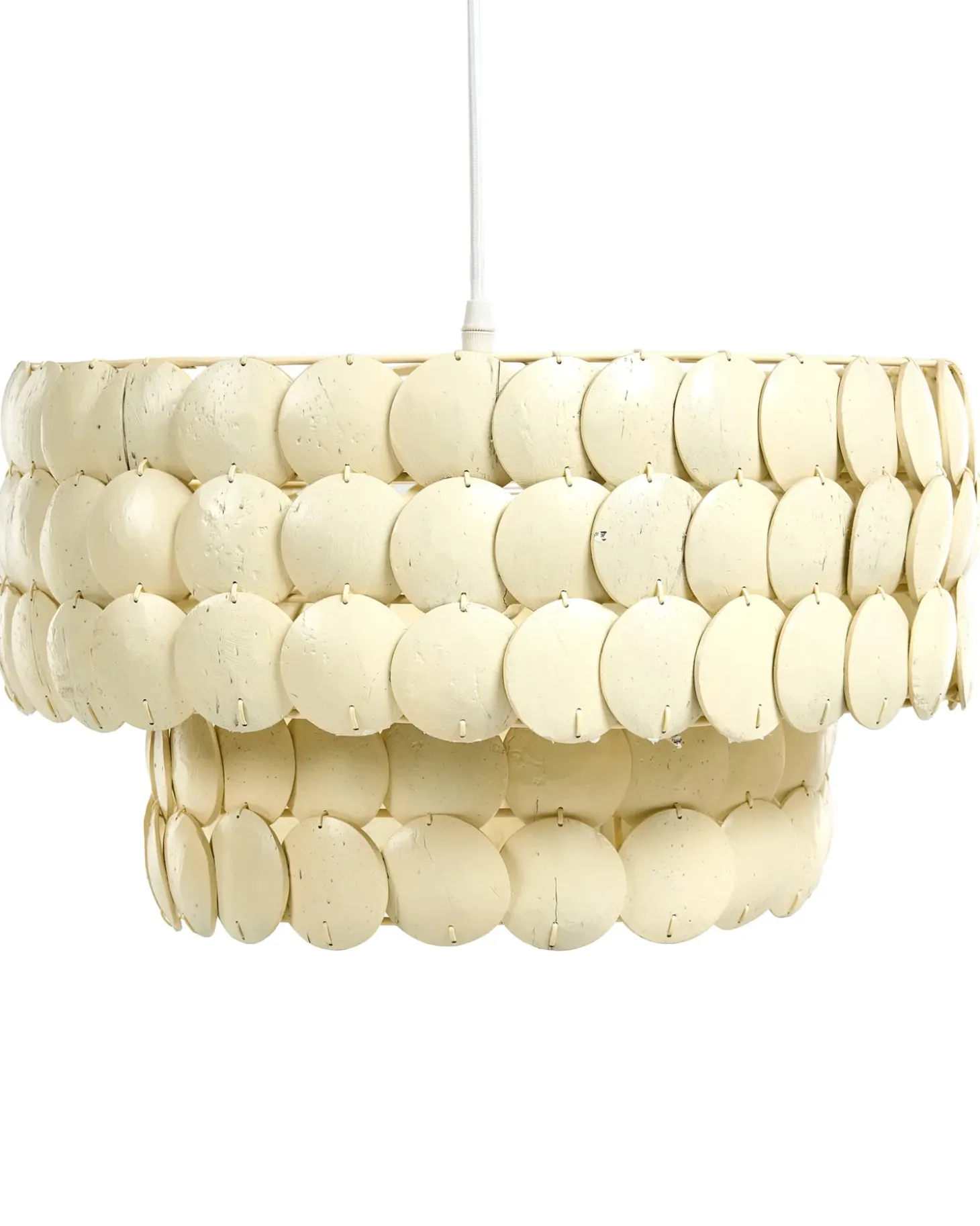 Lysekrone KOTMALE Kokosnødde-skal Lys Beige