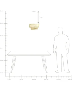 Lysekrone KOTMALE Kokosnødde-skal Lys Beige