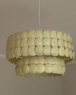 Lysekrone KOTMALE Kokosnødde-skal Lys Beige