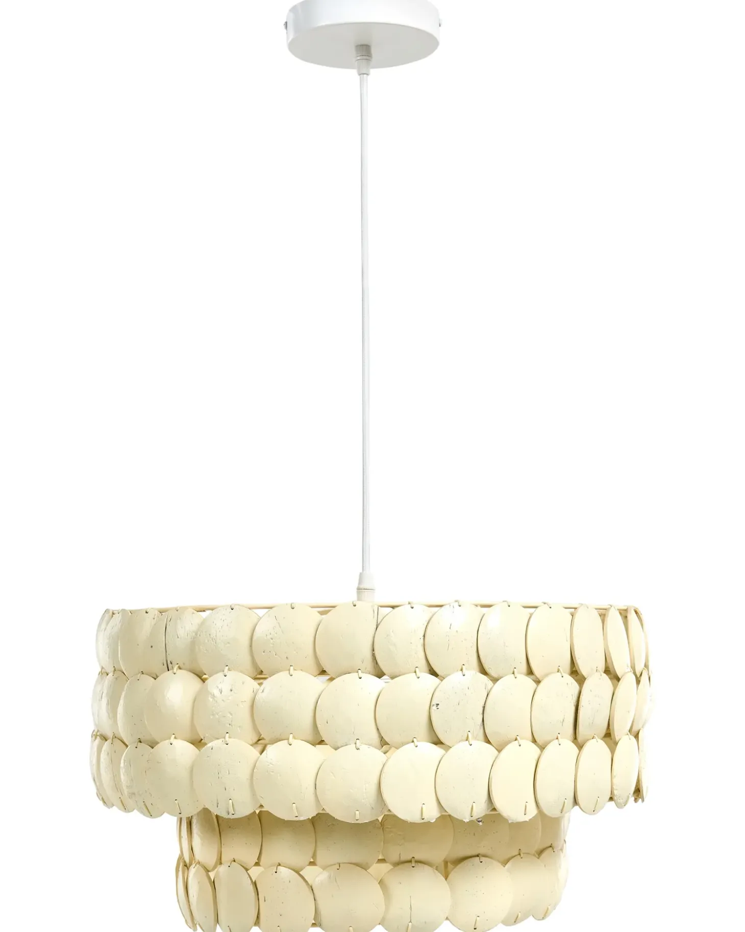 Lysekrone KOTMALE Kokosnødde-skal Lys Beige