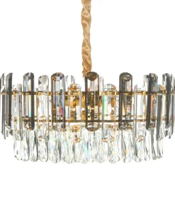 Lysekrone MANTARO Glas Guld