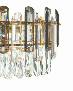 Lysekrone MANTARO Glas Guld