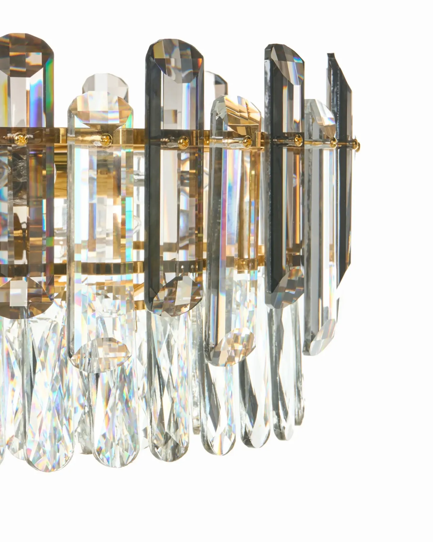 Lysekrone MANTARO Glas Guld
