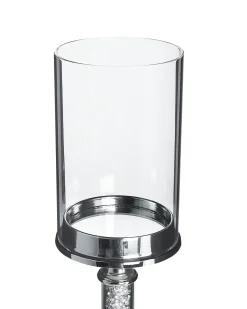 Lysestage ABBEVILLE Glas 41 cm Sølv