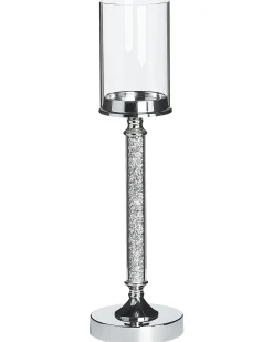 Lysestage ABBEVILLE Glas 48 cm Sølv