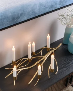 Lysestage ARRENTELA Metal 10 cm Guld