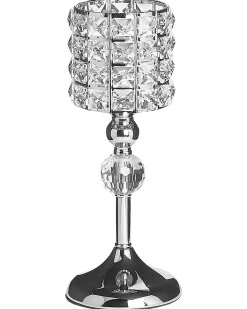 Lysestage AVORD Glas 33 cm Sølv